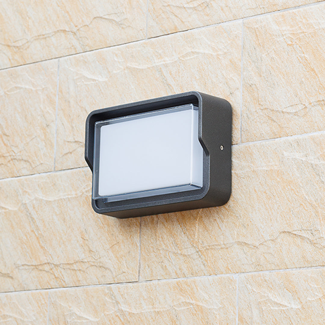 Square Outdoor Wall Light Minimalist LED Waterproof Ambient