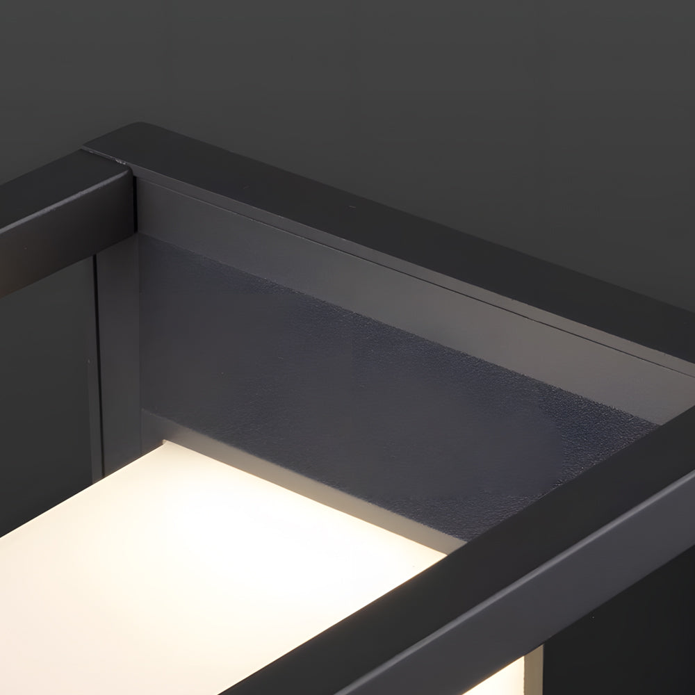 LED Outdoor Lights For Wall Modern Square Waterproof Aluminum