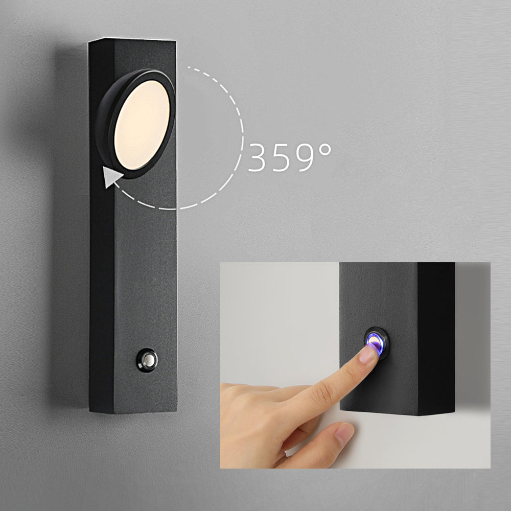 Accent Wall Lamp Rotatable Modern Black Metal Lamp