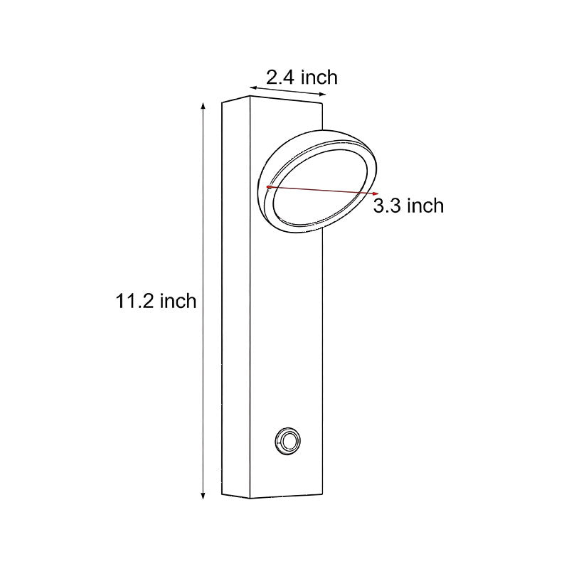 Accent Wall Lamp Rotatable Modern Black Metal Lamp