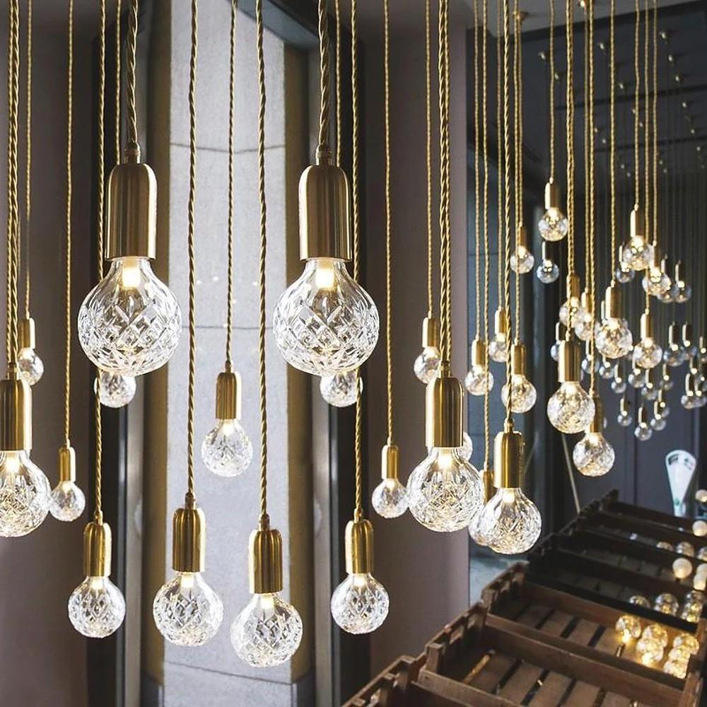 Acrylic Bulb Chandelier Bubble Earth LED Modern Light