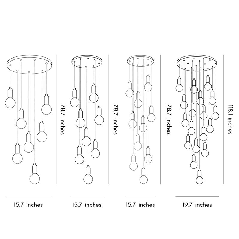 Acrylic Bulb Chandelier Bubble Earth LED Modern Light