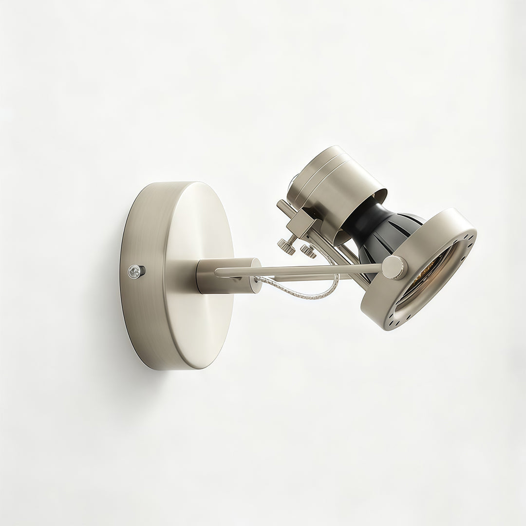 Industrial Wall Lights Silver Die-Cast Aluminum Metal Lamp