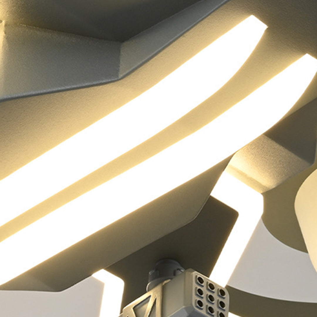 Kids Ceiling Fan With Light Fighter Jet Shaped wide-spectrum Fan Light
