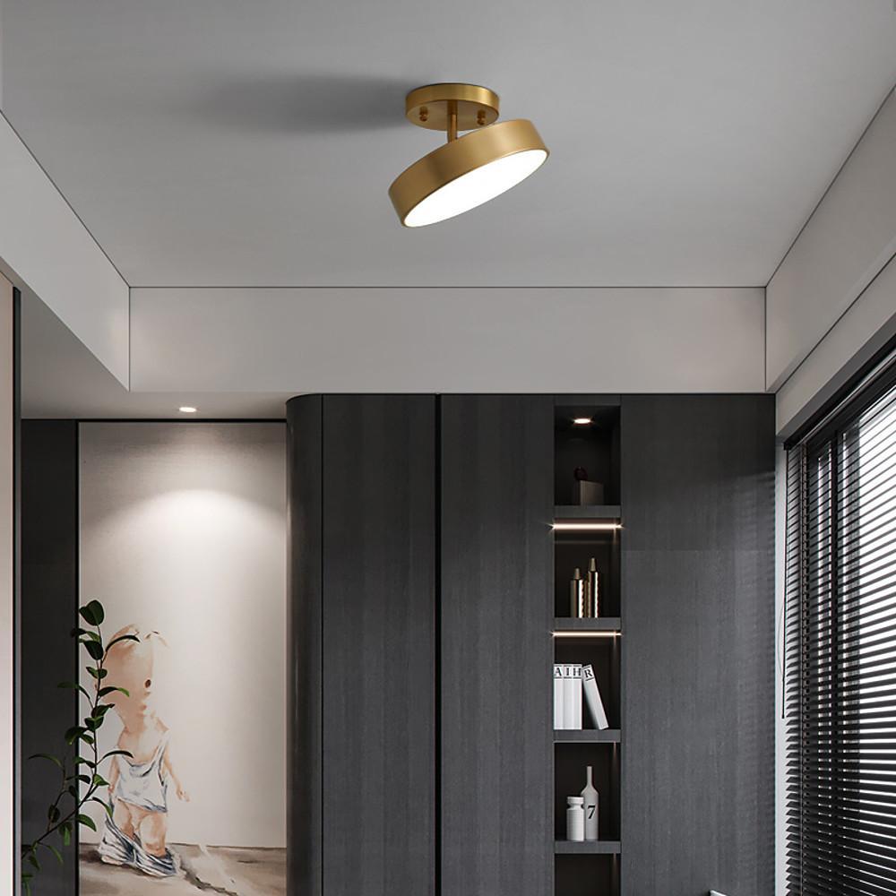Adjustable LED Ceiling Lights Nordic Style Copper LED Light