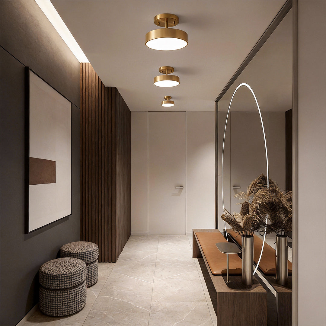 Adjustable LED Ceiling Lights Nordic Style Copper LED Light