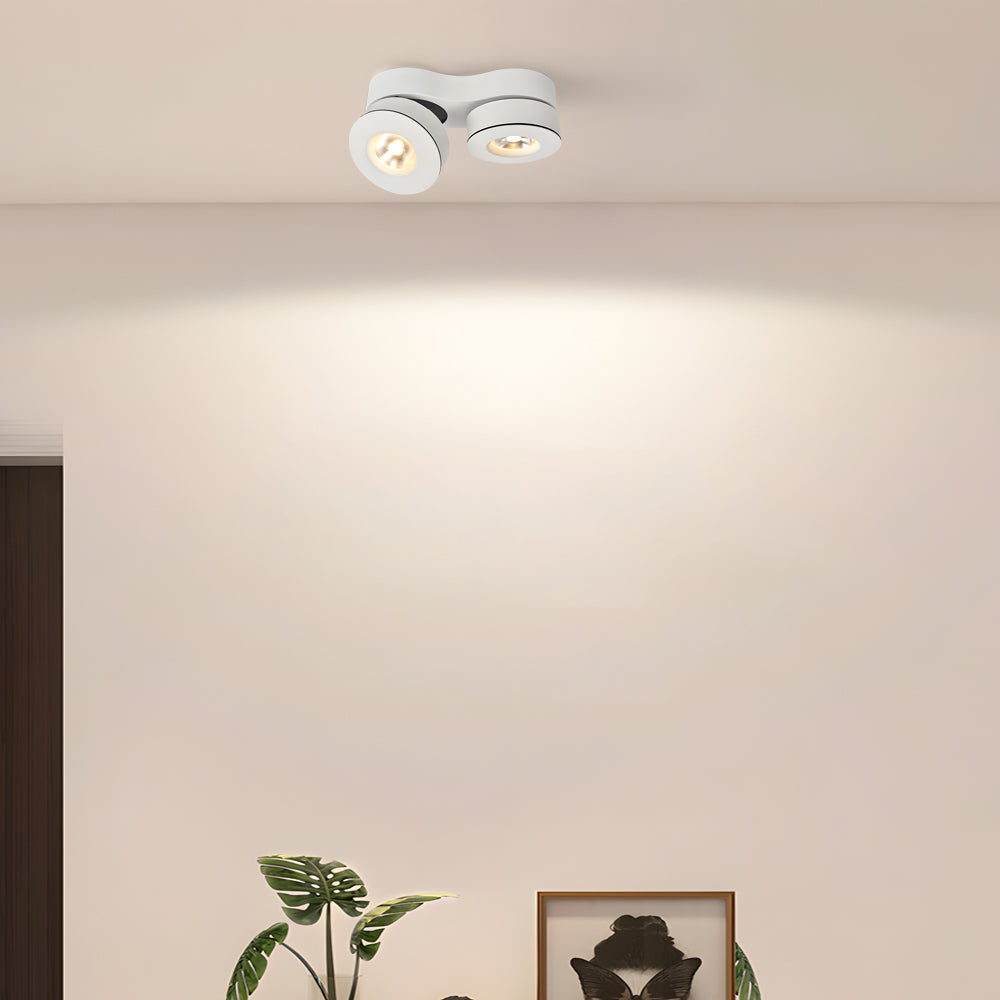 Surface Mount LED Downlights Dual‑head Rotating Folding Ceiling Light