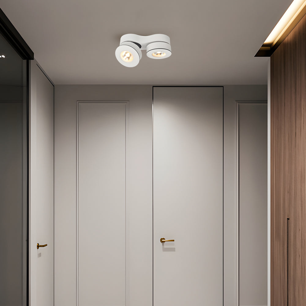 Surface Mount LED Downlights Dual‑head Rotating Folding Ceiling Light