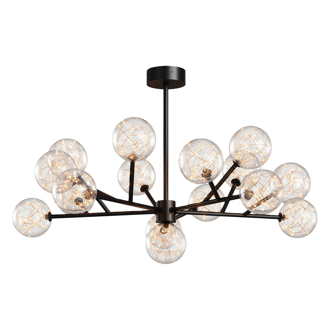 Modern Glass Globe Chandelier Full Sky Star Ceiling Light