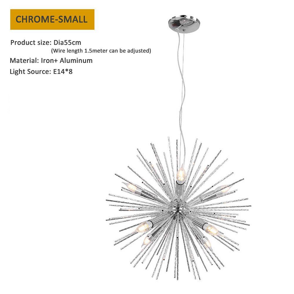 Geometric Starburst Chandeliers for Dining Room