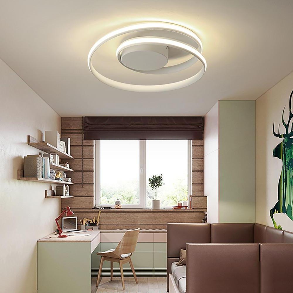 Spiraling Halo Ceiling Light Circular LED Modern Flush Mount Lighting