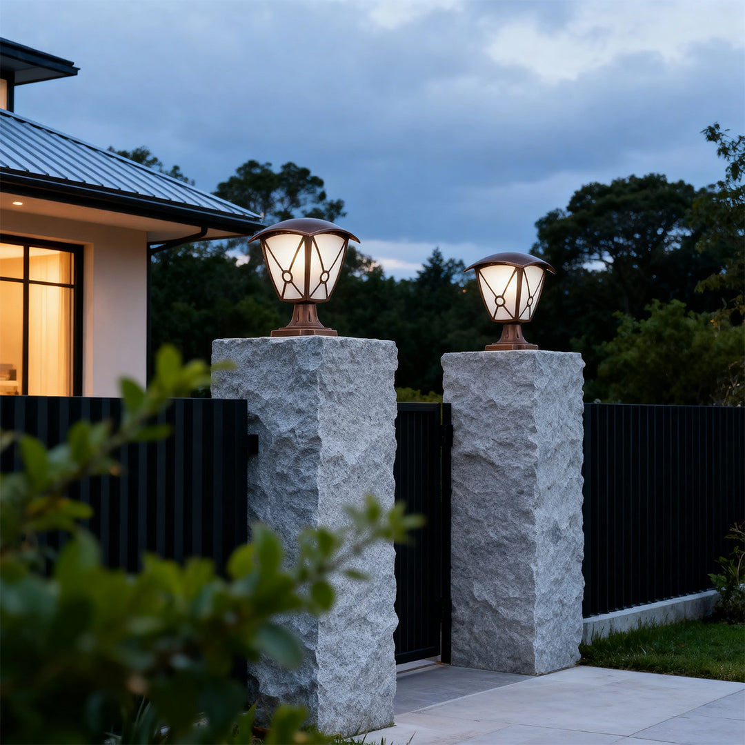 Aluminum Pillar Light European Style LED Garden Decorative Pole Lamp
