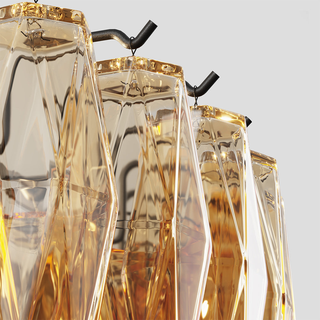 Glass Pendant Chandelier American Luxury Multi-head Ceiling Lights