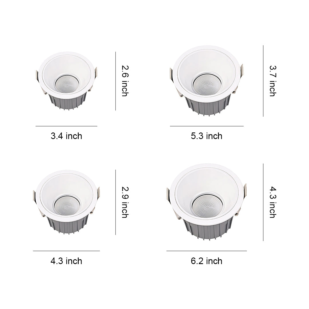 Anti Glare Downlights Aluminum for Home Waterproof Recessed LED Light