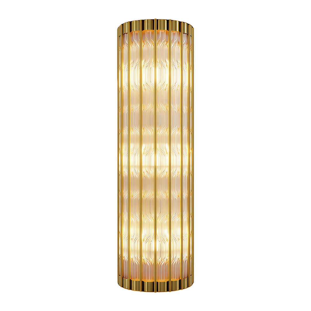 Linear Wall Light American-Style Copper Glass Lamp