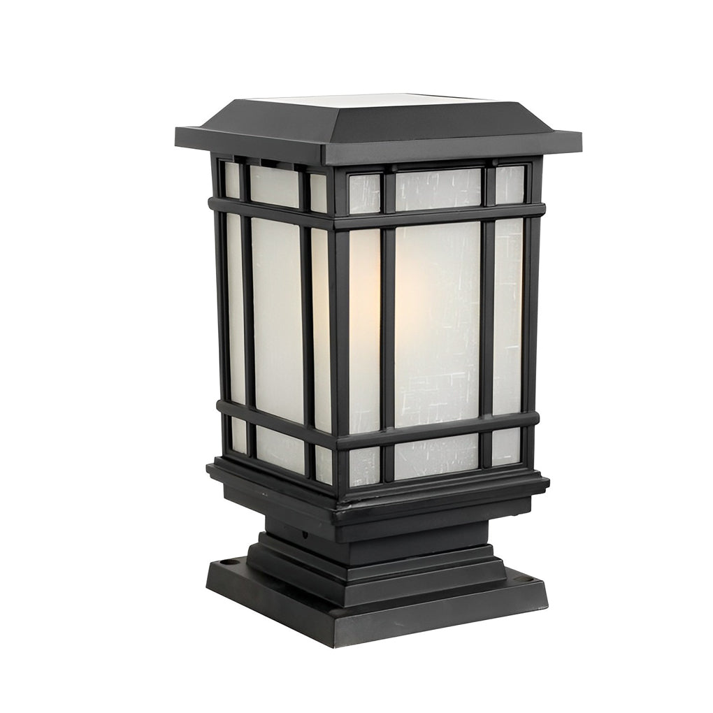 Antique Cast Iron Street Light Retro Solar Fence Light