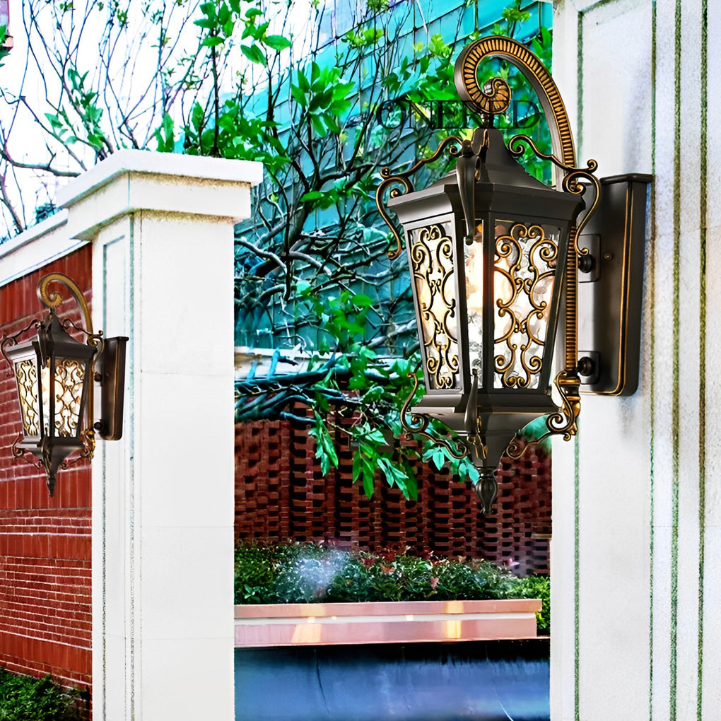 Antique Outdoor Wall Sconces Waterproof European Lamp
