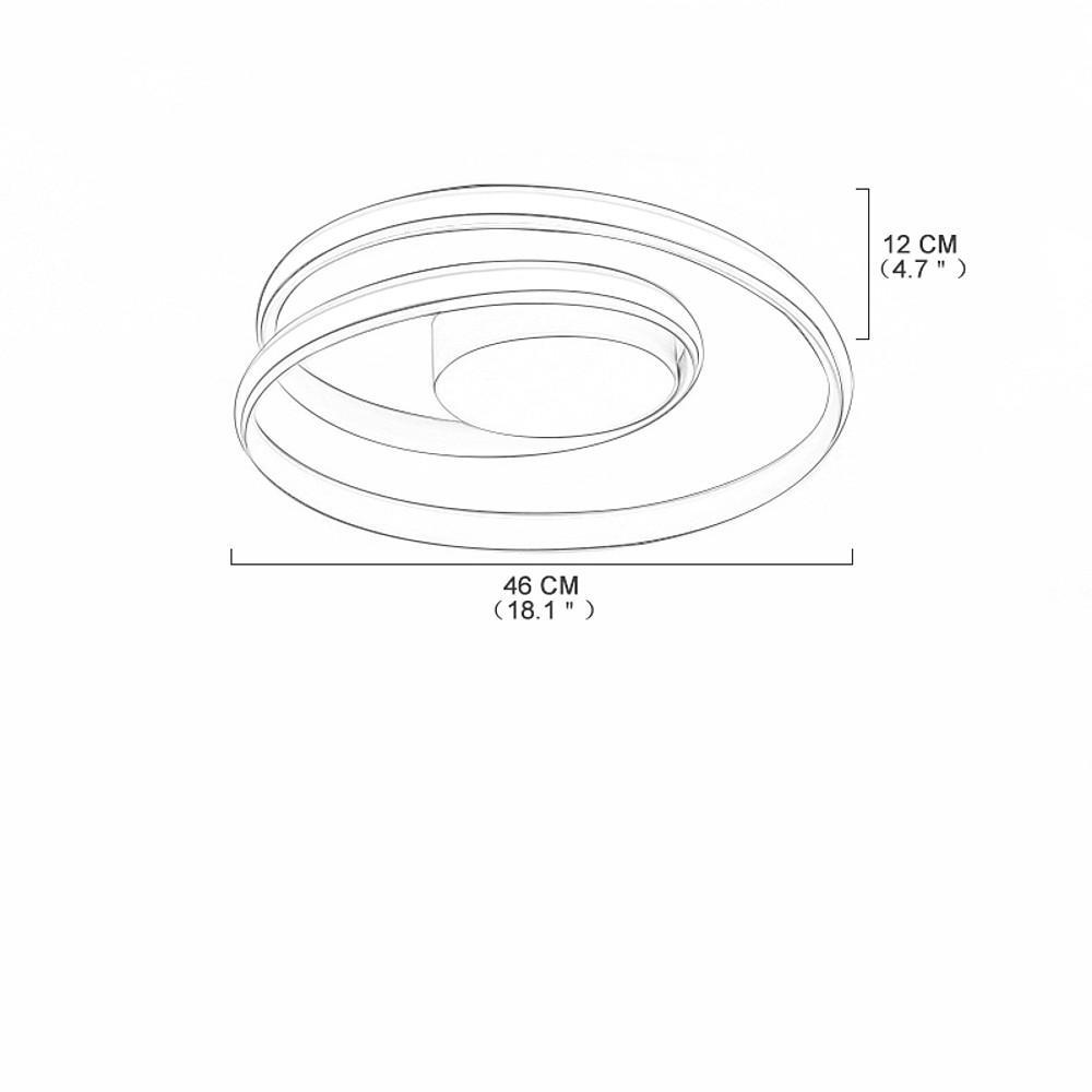 Spiraling Halo Ceiling Light Circular LED Modern Flush Mount Lighting