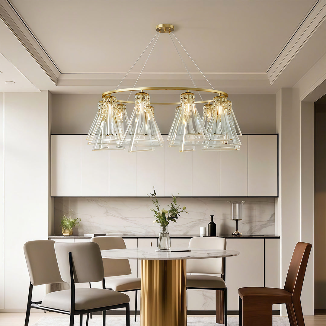 Contemporary Crystal Chandelier Minimalist Ceiling Light