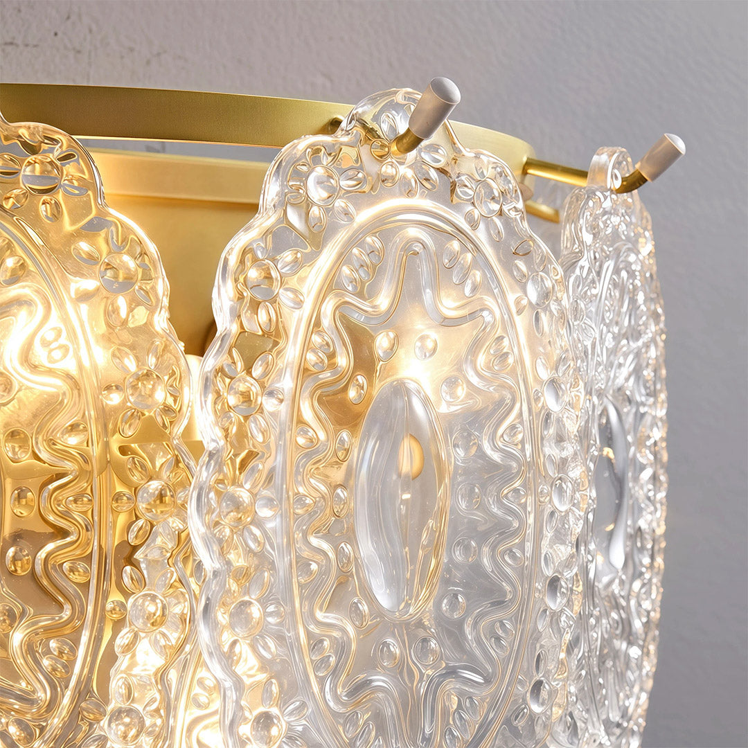 Art Wall Lights French Luxury Style Copper Glass Lamp