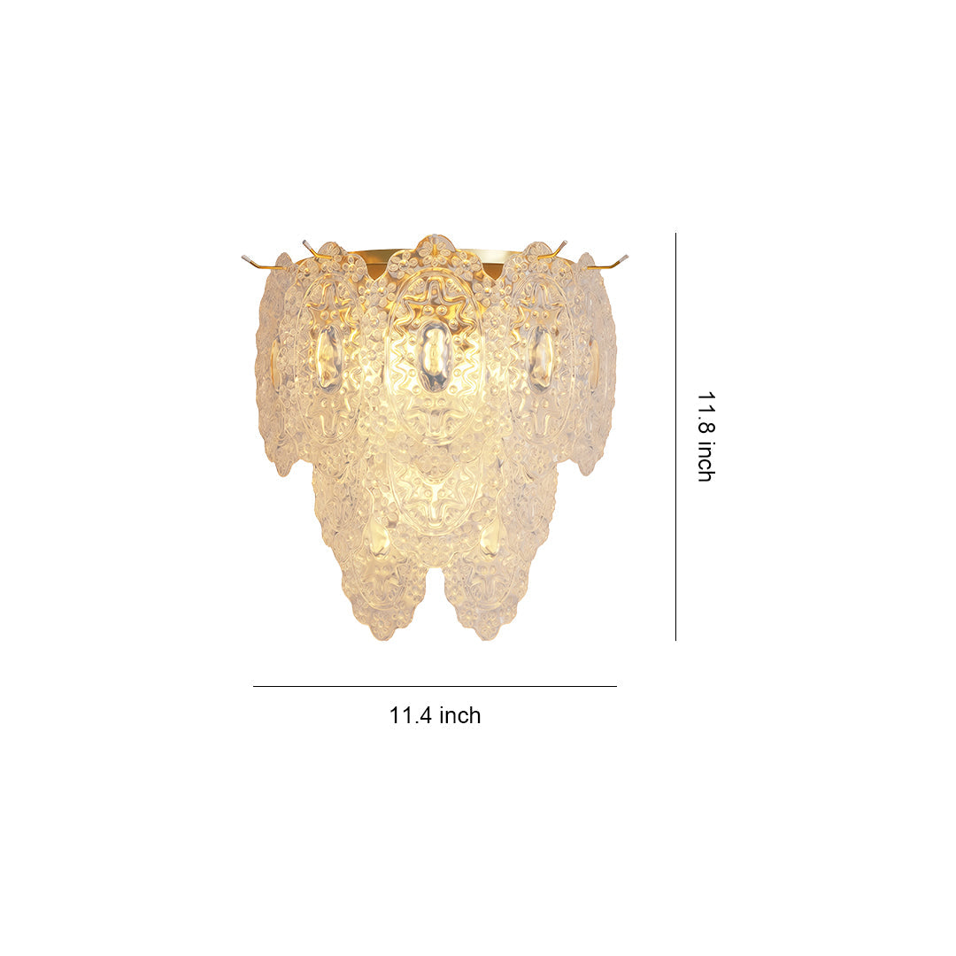 Art Wall Lights French Luxury Style Copper Glass Lamp