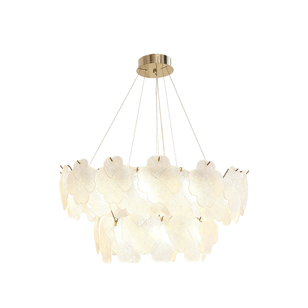 Artistic Glass Chandeliers French Flower Ceiling Lights