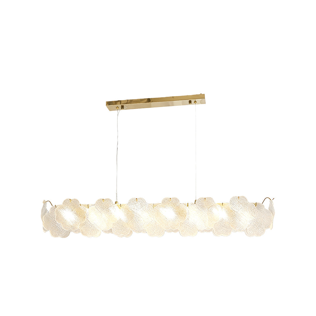 Artistic Glass Chandeliers French Flower Ceiling Lights