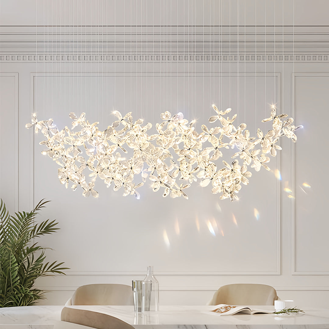 Rock Crystal Chandelier Italian Flower Island Light