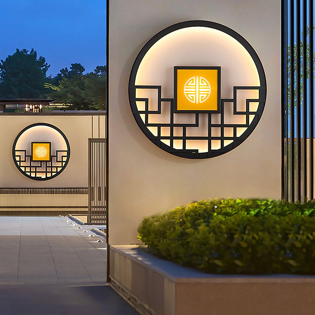 Ideas Outdoor Wall Lights Round LED Landscape Decorative Light
