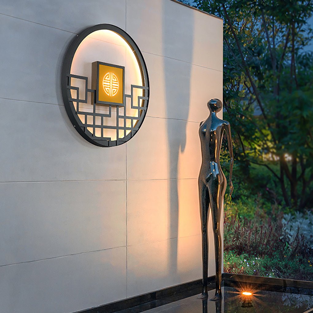 Ideas Outdoor Wall Lights Round LED Landscape Decorative Light