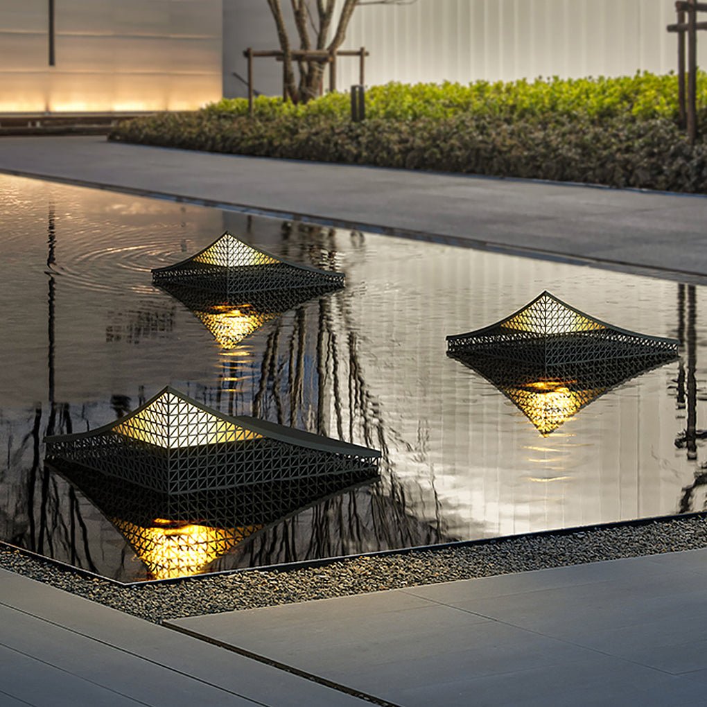 Curved Landscape Light Industrial Grid-Design Landscape Light