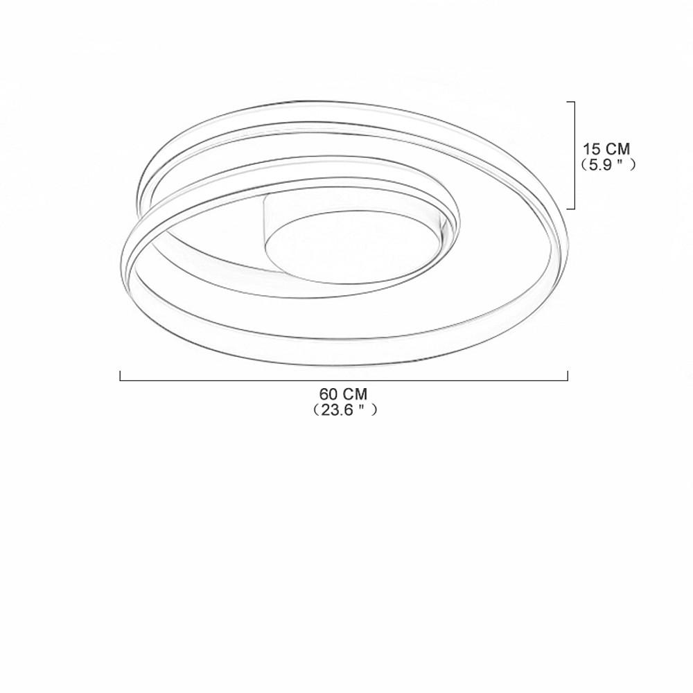 Spiraling Halo Ceiling Light Circular LED Modern Flush Mount Lighting
