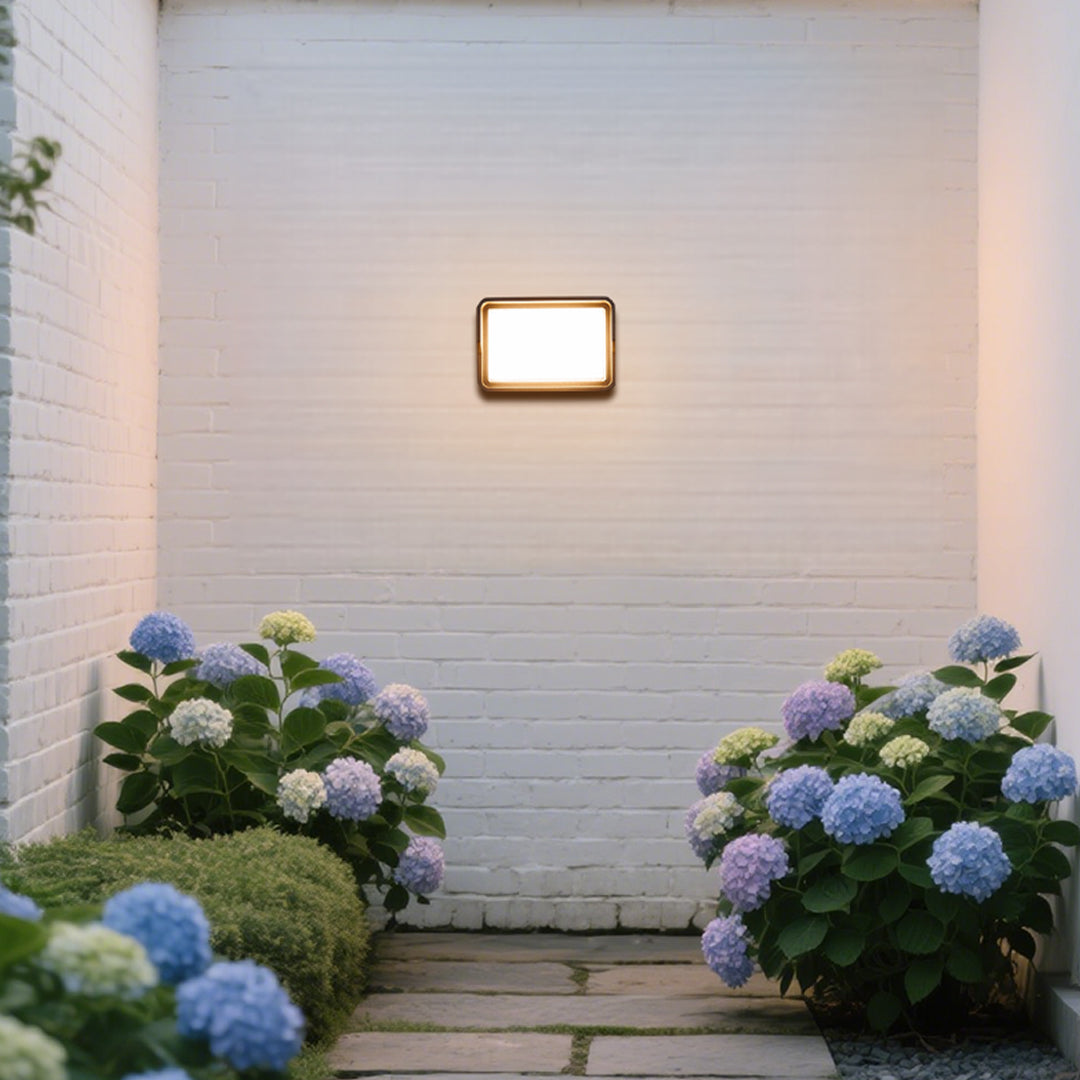 Square Outdoor Wall Light Minimalist LED Waterproof Ambient