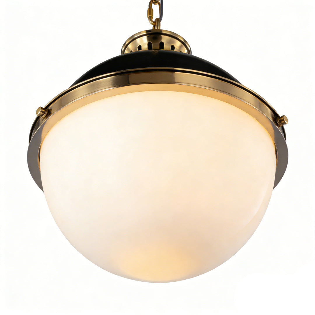 Ball Pendant Light with a Classic Glass Globe Elegant Ceiling Light