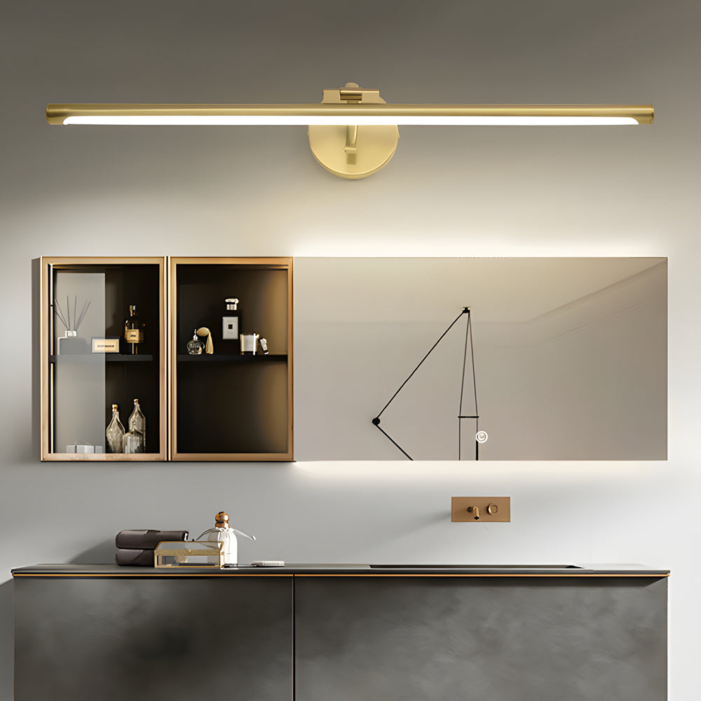 Bathroom Vanity Strip Lights Modern Rotating Copper Light