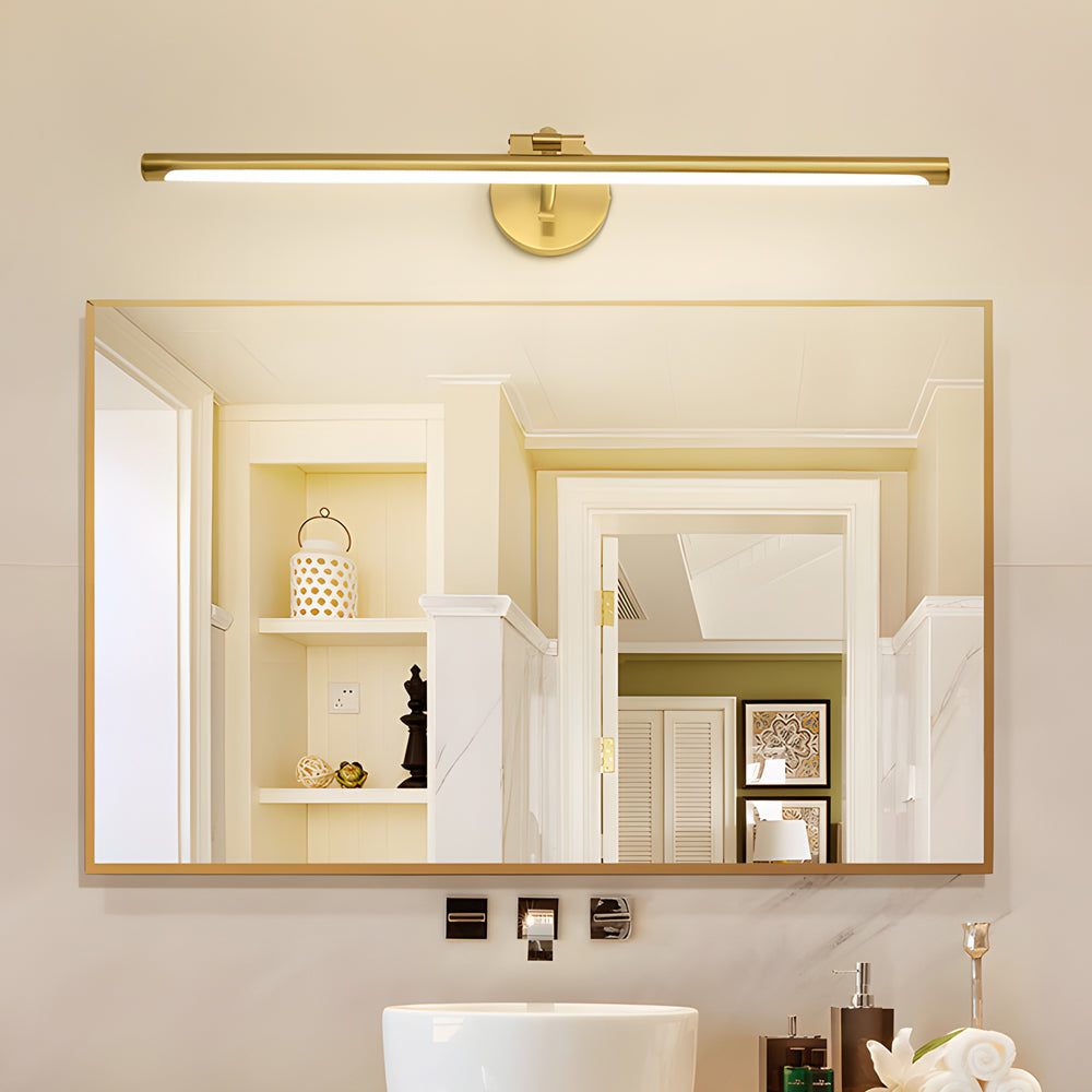 Bathroom Vanity Strip Lights Modern Rotating Copper Light
