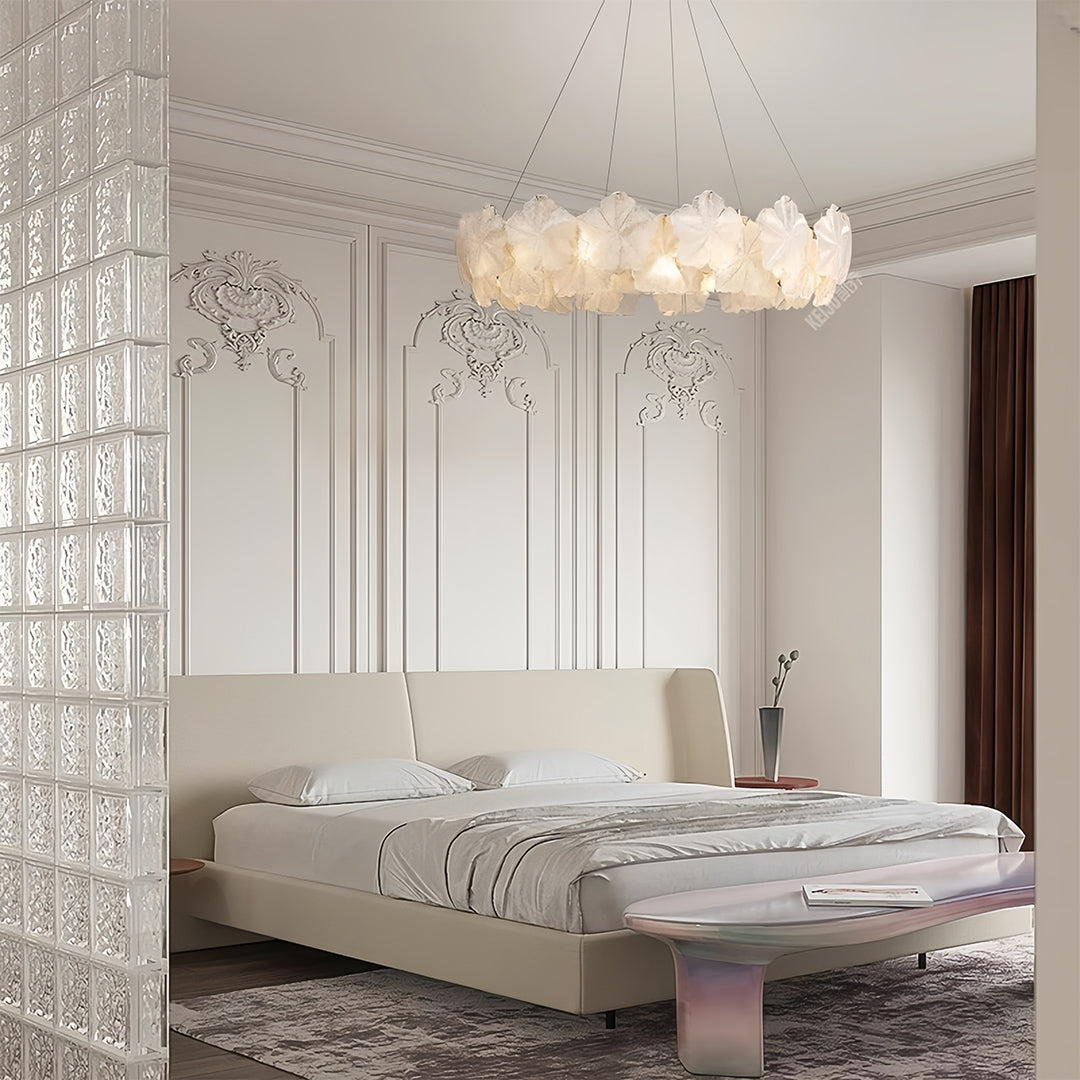Glass Garland Chandelier Lights French Wreath Luxury Ceiling Light