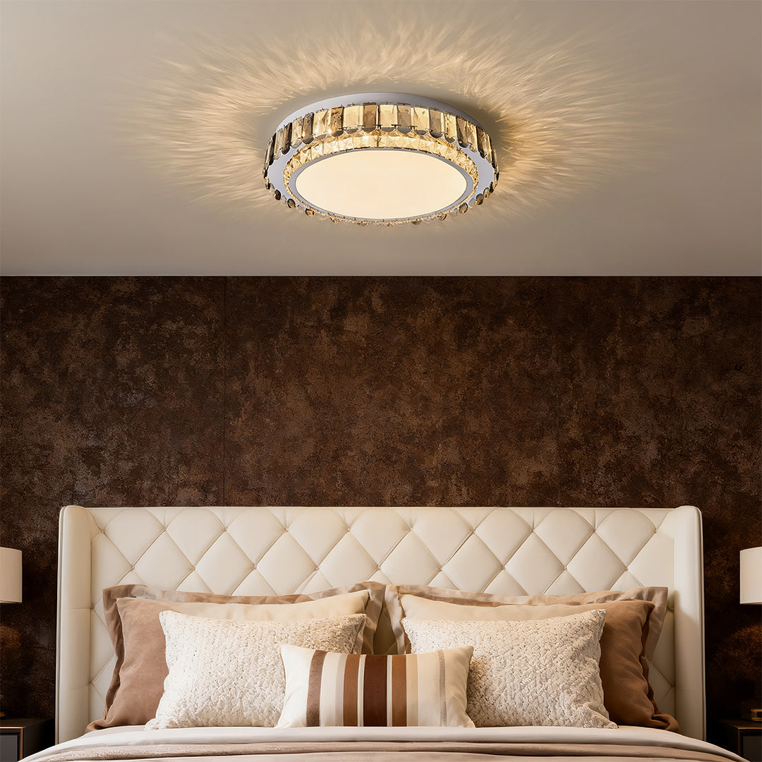 LED Light Fixtures Flush Mount Luxury Crystal Lamp