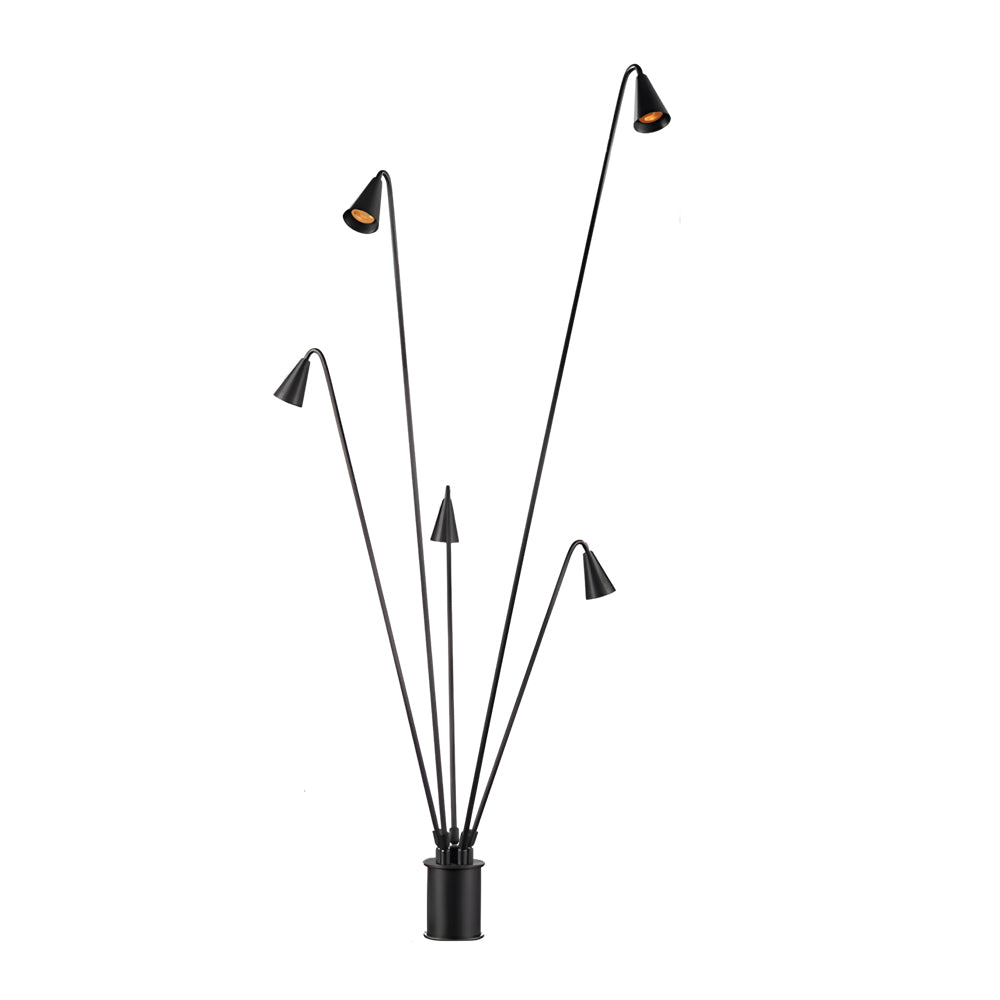Bellflower Lights Classic Industrial Multi-head LED Floor Lamp