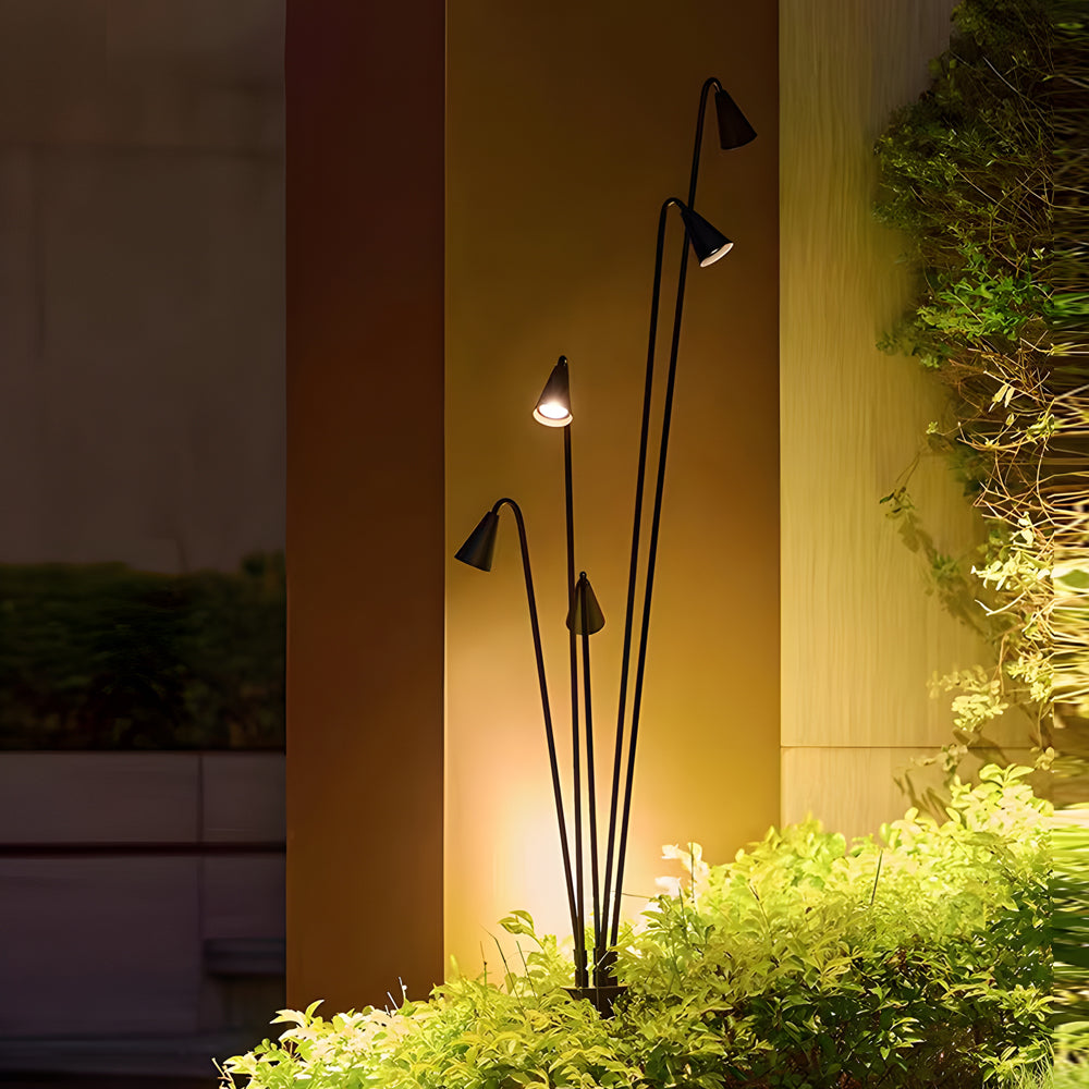 Bellflower Lights Classic Industrial Multi-head LED Floor Lamp