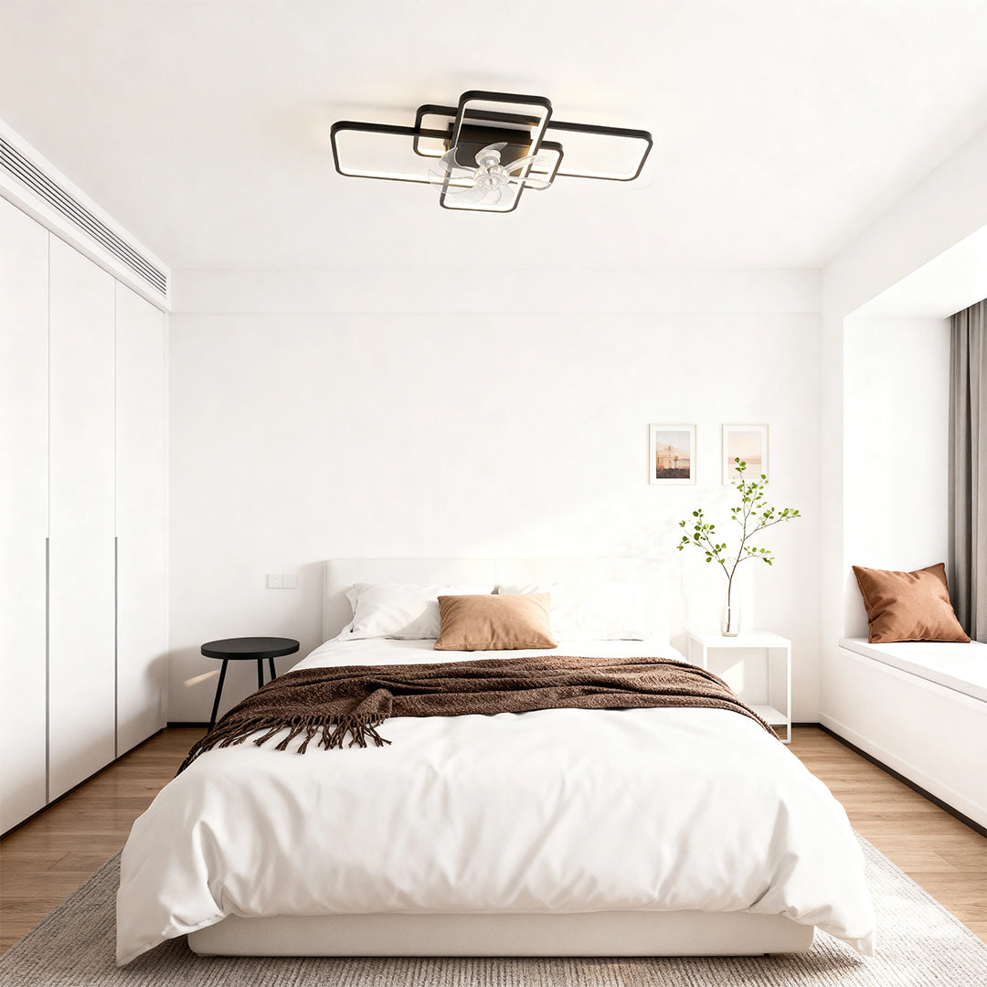 Big Ceiling Fans with Lights Acrylic Shade Clear ABS Blade Fan Light