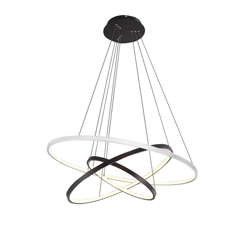 Adjustable Circles LED Dimmable with Remote Modern Chandeliers Ceiling Light