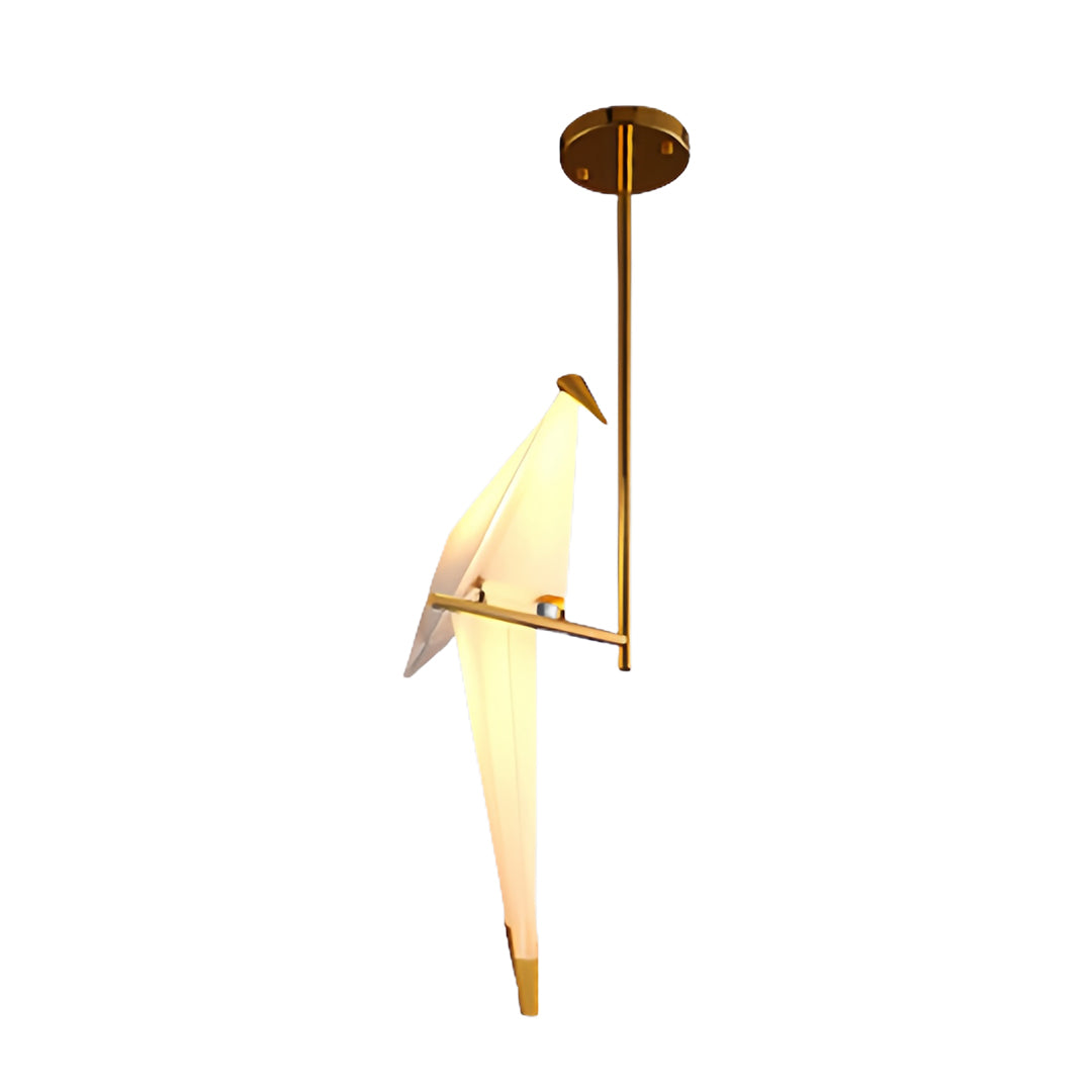 Bird Wall Light Modern Origami Crane Gold Accent Origami Wall Sconce