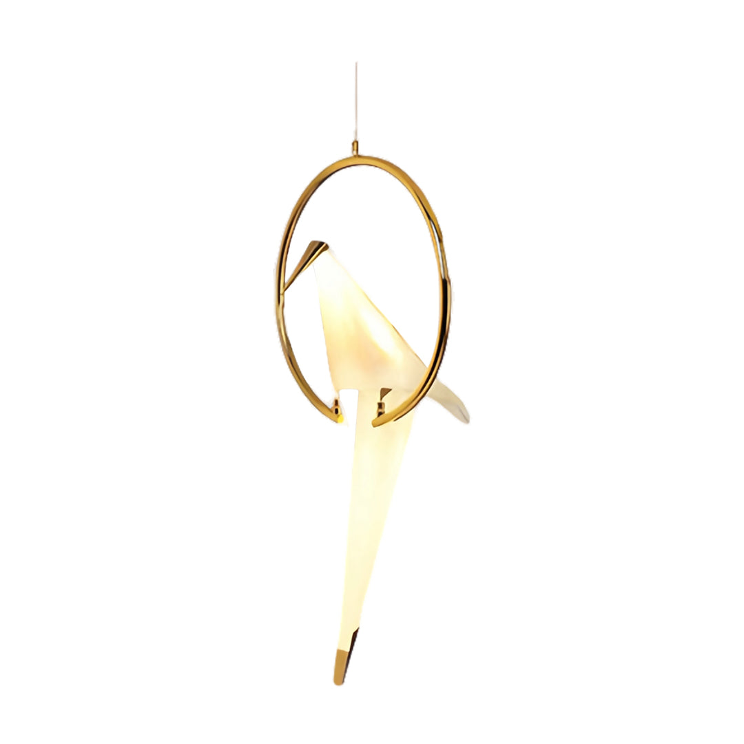 Bird Wall Light Modern Origami Crane Gold Accent Origami Wall Sconce
