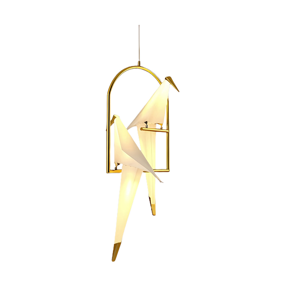 Bird Wall Light Modern Origami Crane Gold Accent Origami Wall Sconce