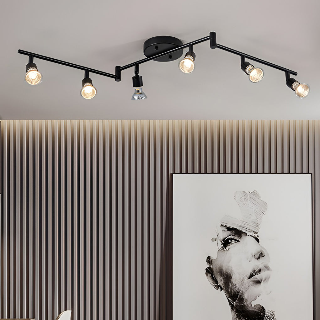 Black Adjustable Ceiling Lights Minimalist Iron LED Light