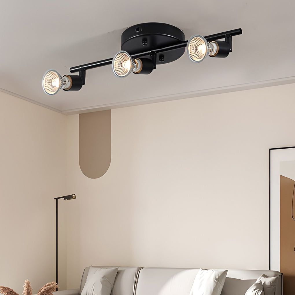 Black Adjustable Ceiling Lights Minimalist Iron LED Light