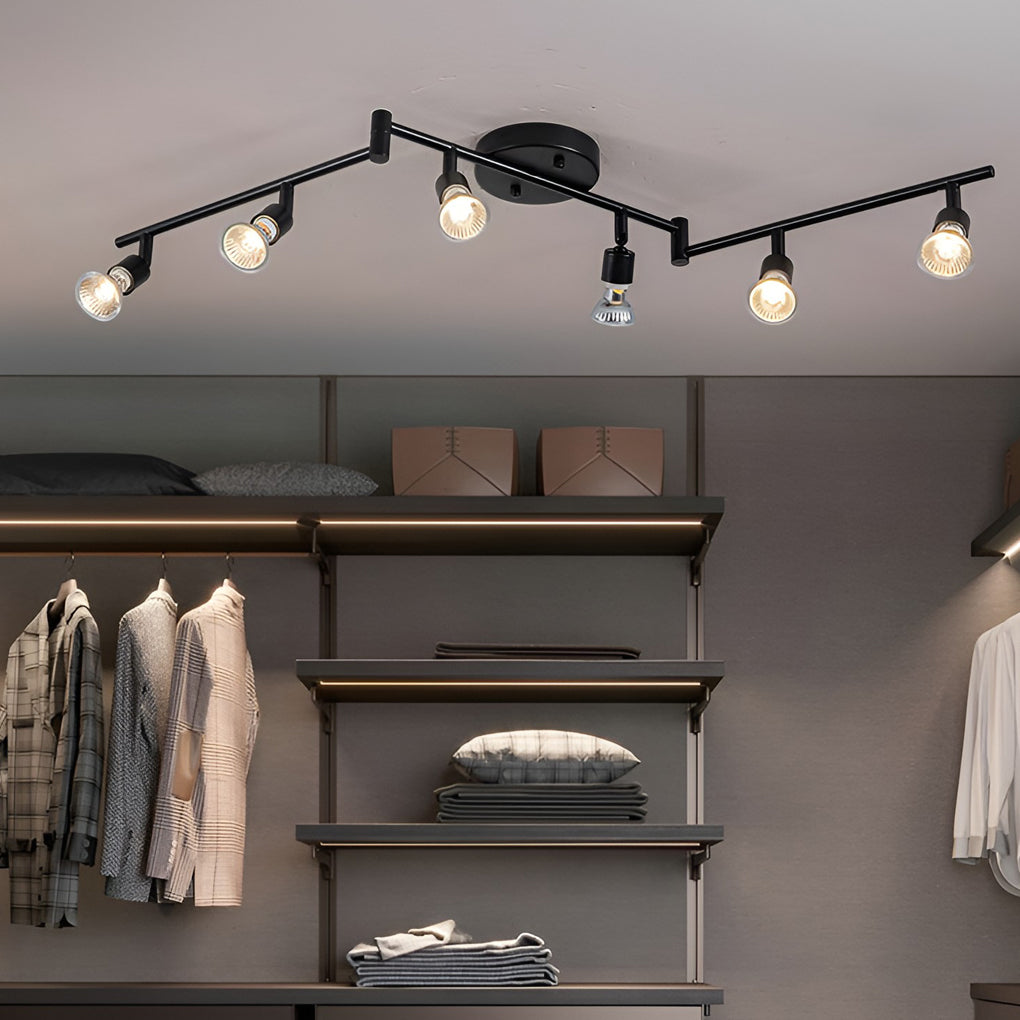 Black Adjustable Ceiling Lights Minimalist Iron LED Light