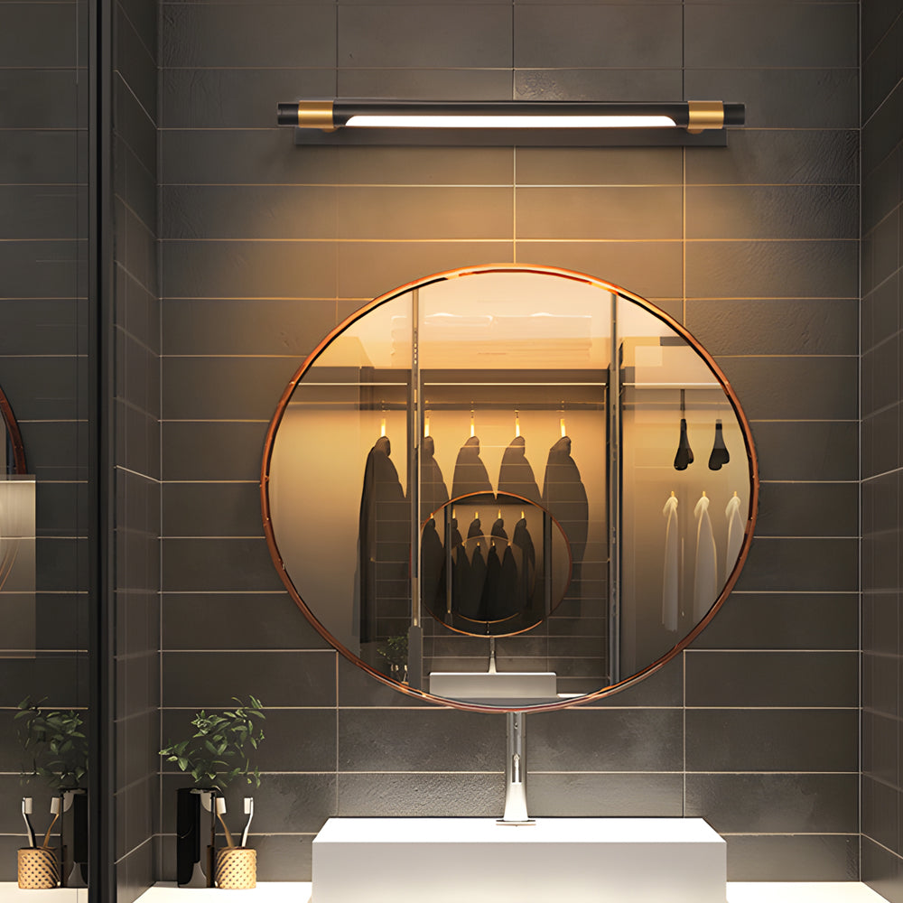 Black and Gold Vanity Light 120° Rotatable Bathroom Light