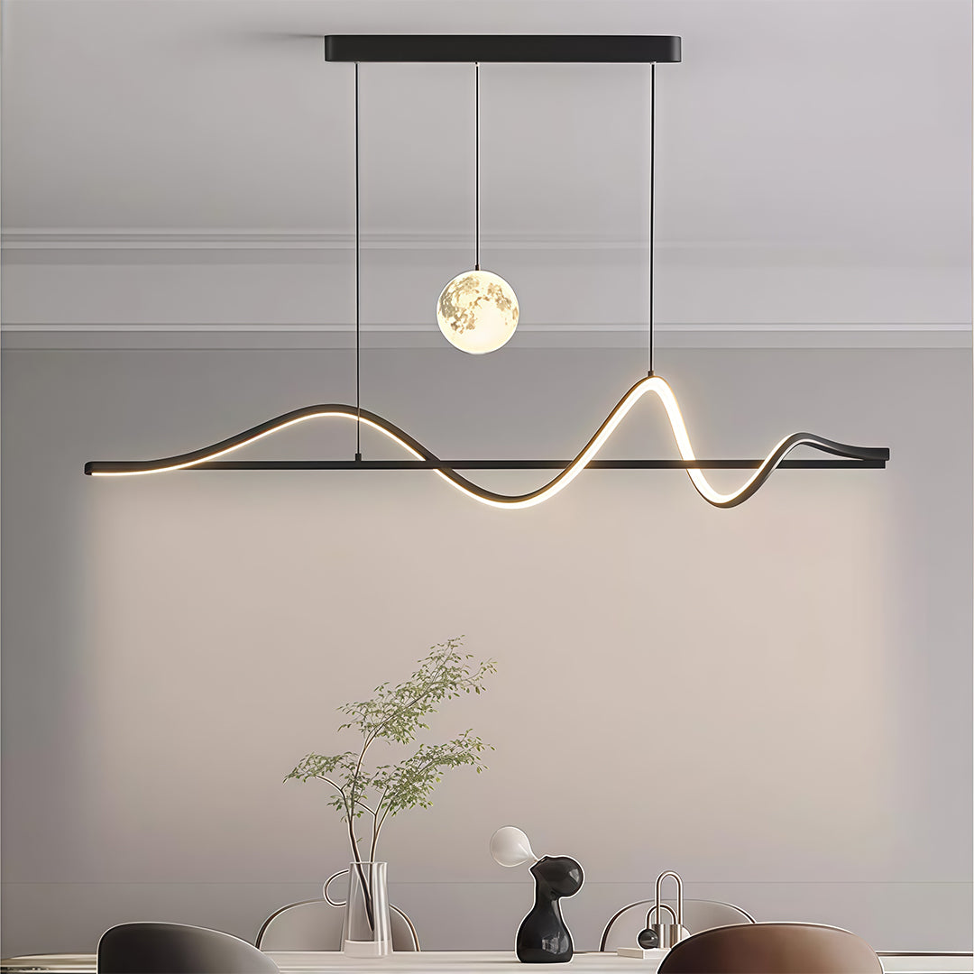 Art Deco Pendant Light Creative Adjustable Moon Ceiling Lights
